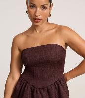 Blusa em Jacquard Tomara que Caia com Babado na Barra - 1