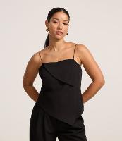 Blusa em Crepe com Alça Rabo de Rato e Barra Assimétrica - 1