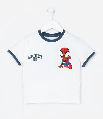 Camiseta Infantil Estampa Frente e Costas Spidey - Tam 2 a 8 Anos