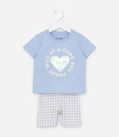 Conjunto Infantil com Coração Bordado em Paetês - Tam 1 a 6 Anos - 1