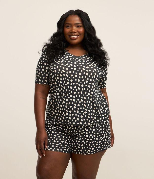 Pijama em Viscose com Estampa Poá Curve & Plus Size - 1