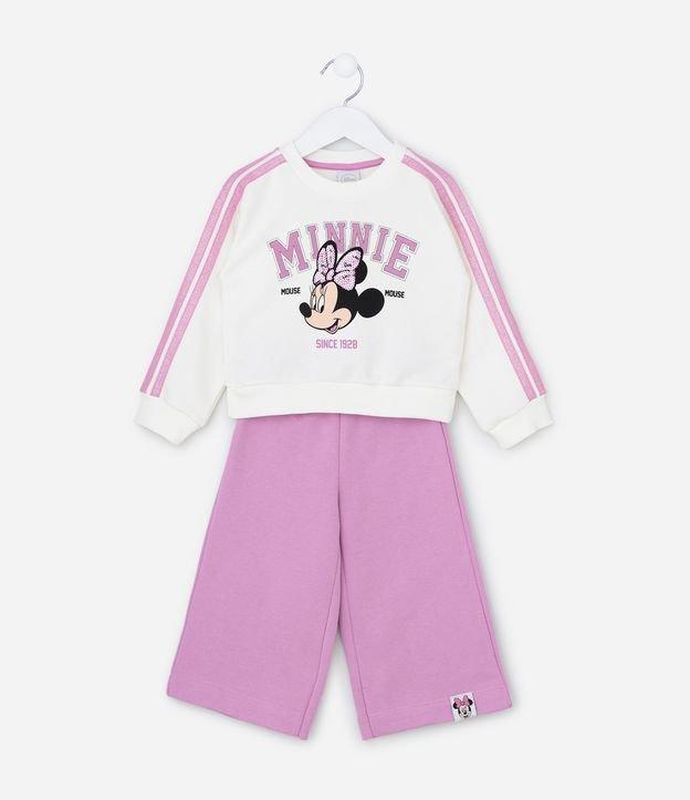 Conjunto Infantil com Bordado Paetê e Estampa Minnie - Tam 1 a 6 Anos - 1