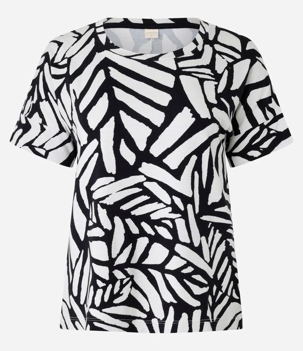 Blusa em Viscose com Estampa de Folhagem - 1