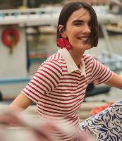 Blusa em Algodão Listrada com Gola Polo - 2