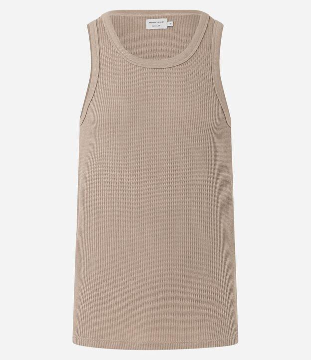 Regata Regular em Flamê com Textura - 1