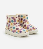 Bota Infantil com Forro Peludinho e Estampa Floral - Tam 20 ao 30 - 1