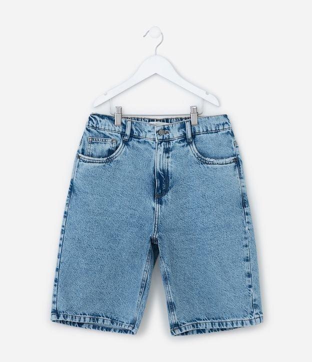 Bermuda Baggy Infantil Jeans - Tam 5 a 14 Anos - 1