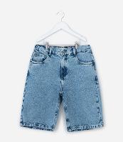 Bermuda Baggy Infantil Jeans - Tam 5 a 14 Anos - 1