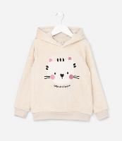 Casaco Infantil em Fleece com Bordado Gatinho - Tam 1 a 5 Anos - 1