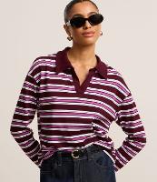 Blusa em Algodão com Listras e Gola Polo - 2