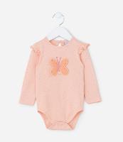 Body Infantil com Estampa Interativa Borboleta - Tam 0 a 18 meses - 1