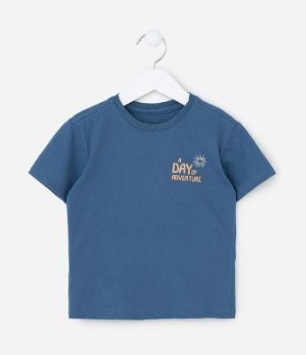 Camiseta Infantil com Estampa Frente e Costas Paisagem - Tam 1 a 6 Anos