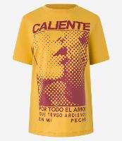Camiseta Alongada em Algodão com Estampa Caliente - 1