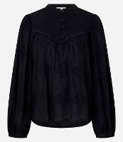 Blusa Bata Boho em Voal com Gola Padre e Recorte no Busto - 2