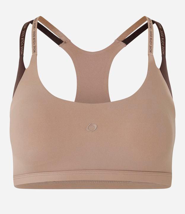 Top Esportivo de Alça Dupla em Microfibra com Contraste - 1