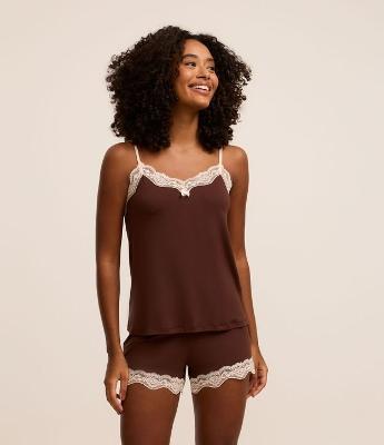 Pijama Short Doll em Viscolycra com Renda