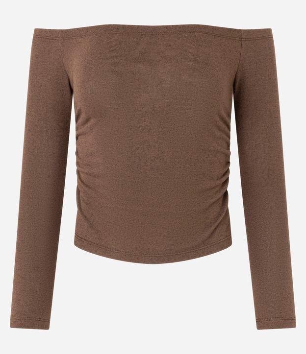 Blusa em Tricô com Decote Ombro a Ombro - 1