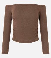 Blusa em Tricô com Decote Ombro a Ombro - 1