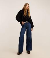 Calça Wide Leg em Jeans com Cós Alfaiatado - 2