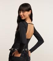 Body em Microfibra com Decote nas Costas - 2