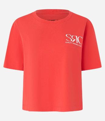 Camiseta Esportiva Cropped em Microfibra com Lettering SRC