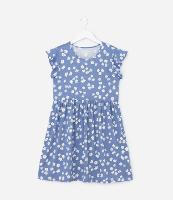 Vestido Infantil com Babadinho e Estampa Floral - Tam 5 a 14 Anos - 1