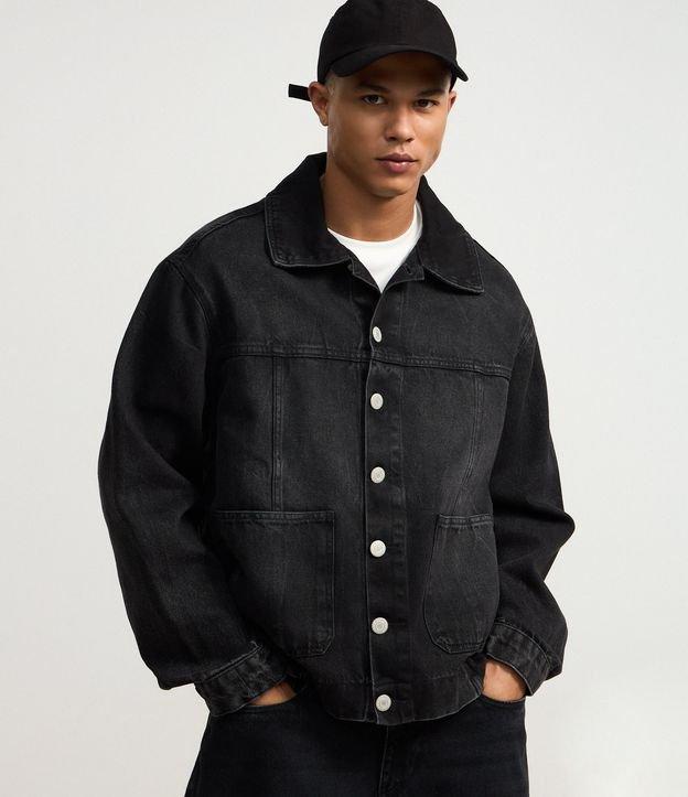 Jaqueta Boxy em Jeans Estonada - 2