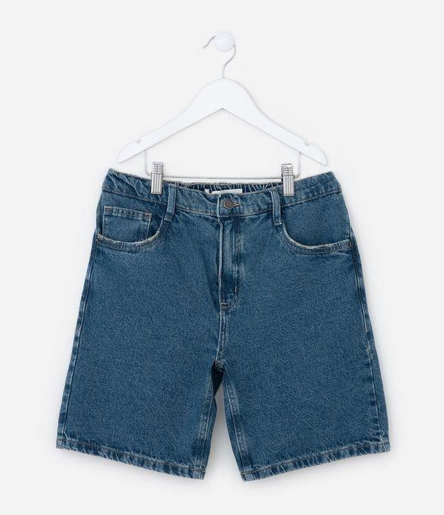 Bermuda Infantil em Jeans com Bolsos - Tam 5 a 14 Anos - 1