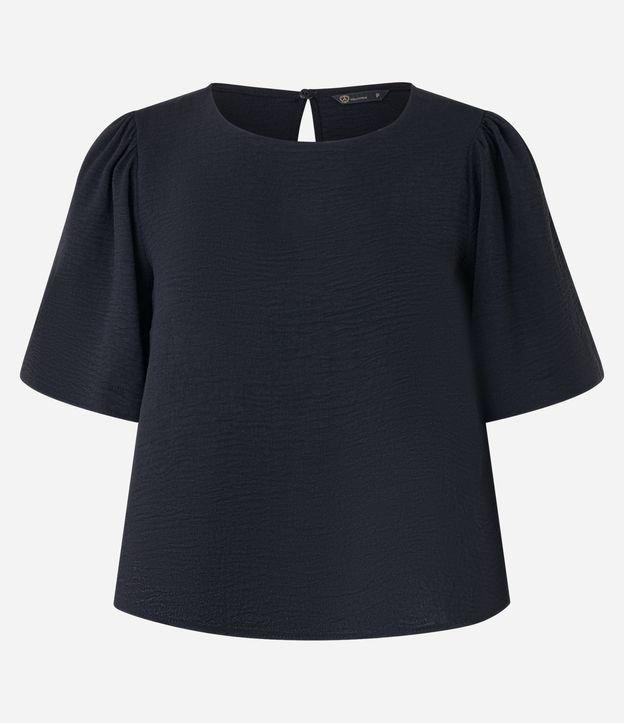 Blusa em Airflow com Manga Bufante e Abertura Gota - 1