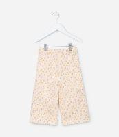 Calça Wide Leg Infantil com Estampa Floral - Tam 1 a 6 Anos - 1