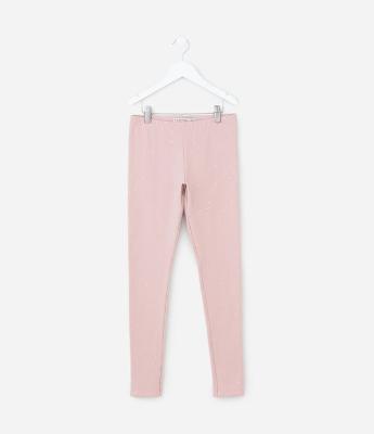 Calça Legging Infantil com Brilhos Holográficos - Tam 5 a 14 Anos