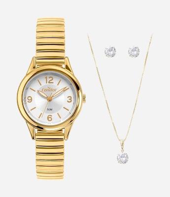Kit Relogio Analogico Feminino Condor 