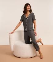 Pijama Americano Capri em Viscose com Detalhe Contrastante - 3