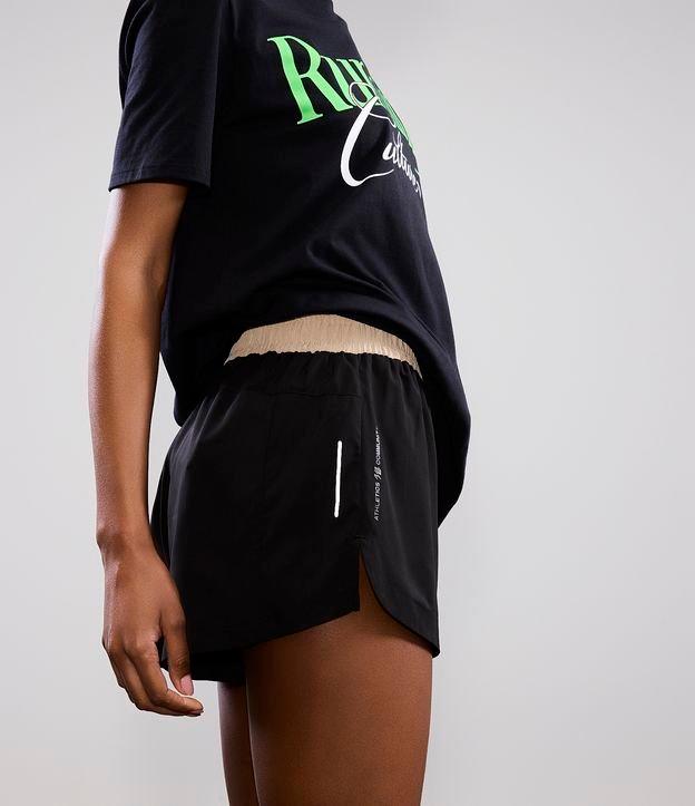 Bermuda Runner Esportiva em Poliamida com Cós Contrastante - 2