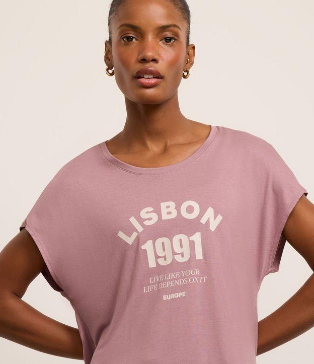 Camiseta Esportivo em Modal com Estampa Lisbon - 1