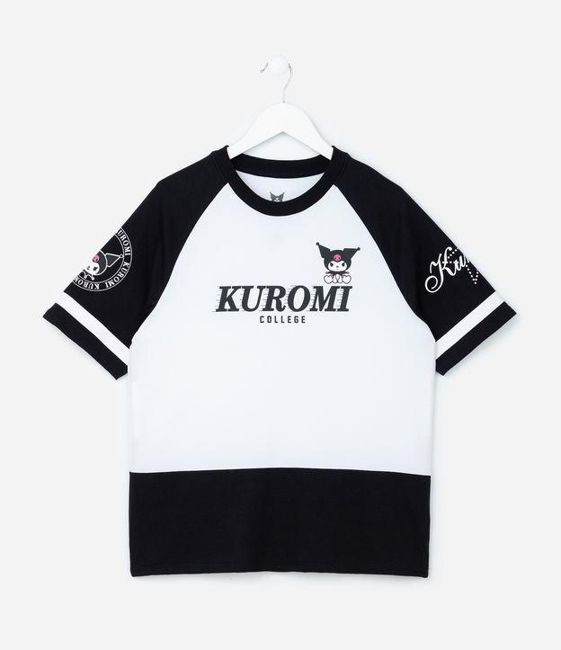 Camiseta Infantil com  Recortes e Estampa Kuromi - Tam 5 a 14 Anos - 1