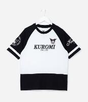 Camiseta Infantil com  Recortes e Estampa Kuromi - Tam 5 a 14 Anos - 1