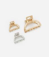 Kit 03 Piranha de Cabelo em Metal com Formas Diversas - 1