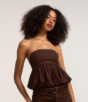 Blusa Balonê Texturizada com Decote Tomara que Caia - 2