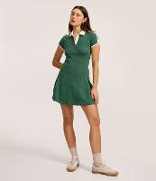 Vestido Curto em Ribana com Gola Polo Contrastante - 2