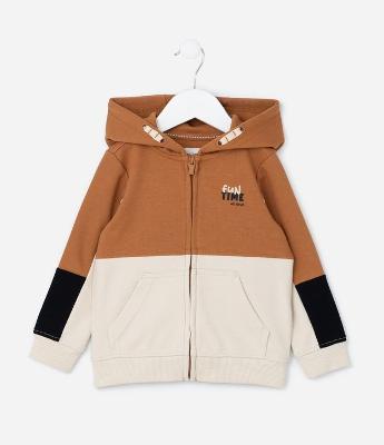 Jaqueta Infantil em Piquet com Recortes - Tam 1 a 6 Anos