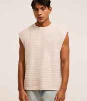 Regata Boxy em Algodão Texturizada - 1