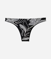 Biquíni Calcinha Básica em Microfibra com Bordado Floral - 1