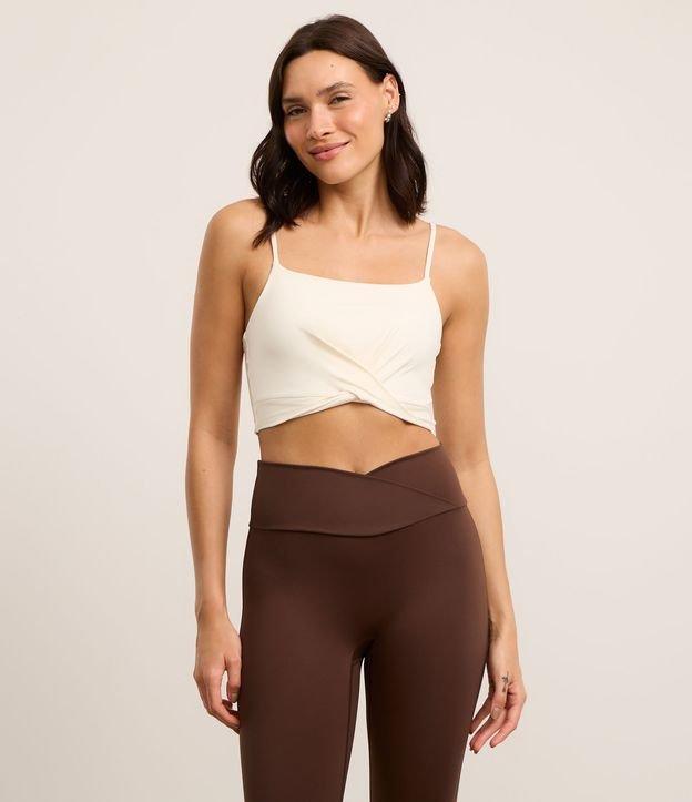 Top Esportivo em Microfibra com Barra Torcida e Bojo - 1