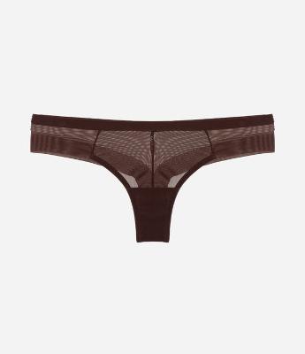 Calcinha Biquíni Fio Duplo em Tule