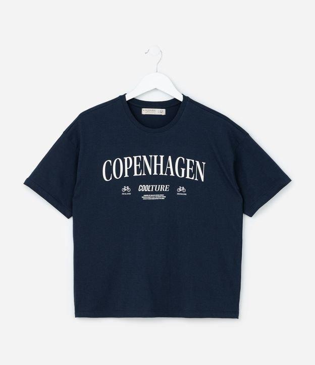 Camiseta Infantil com Lettering Copenhagen - Tam 5 a 14 Anos - 1