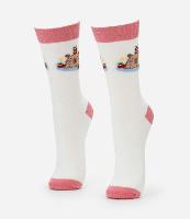 Meia Cano Alto em Algodão com Estampa Divertida de Capivara - 1