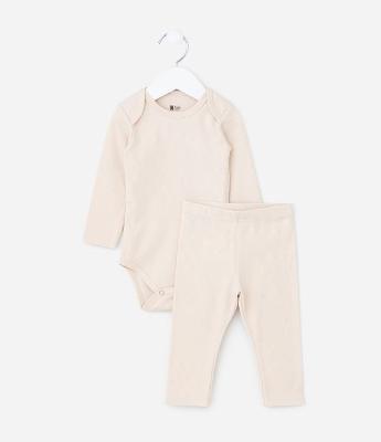 Conjunto Infantil em Ribana Básico - Tam RN a 18 meses