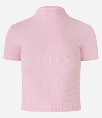 Blusa Básica Texturizada em Viscose com Golinha Alta