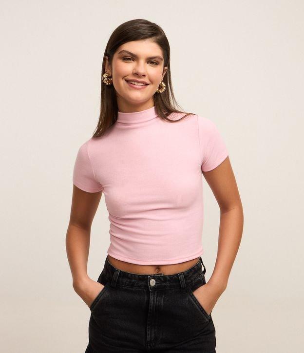 Blusa Básica Texturizada em Viscose com Golinha Alta - 2